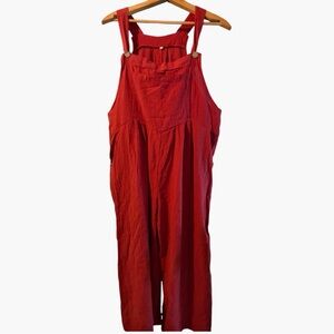 Burnt Orange Adjustable Straps Cotton Overalls 🍊 Size XXL